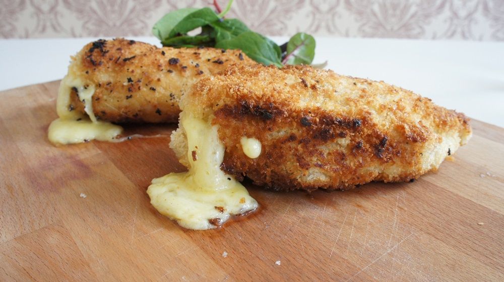Receitas de Frango Low-Carb - empanado com queijo
